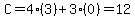 C=4%283%29%2B3%280%29=12