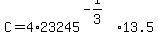 C=4%2A23245%5E%28-1%2F3%29%2A13.5