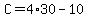 C=4%2A30-10