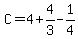 C=4%2B4%2F3-1%2F4