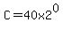 C=40+x+2+%5E0