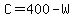 C=400-W