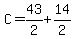 C=43%2F2%2B14%2F2