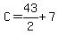 C=43%2F2%2B7