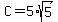 C=5%2Asqrt%285%29