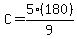 C=5%2F9%2A%28180%29