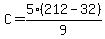 C=5%2F9%2A%28212-32%29