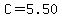 C=5.50