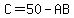 C=50-AB