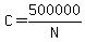 C=500000%2FN