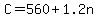C=560%2B1.2n