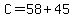 C=58%2B45