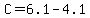 C=6.1-4.1