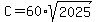 C=60%2Asqrt%282025%29