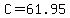 C=61.95