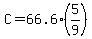 C=66.6%285%2F9%29