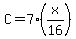 C=7%2A%28x%2F16%29