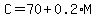 C=70%2B0.2%2AM