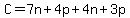 C=7n%2B4p%2B4n%2B3p