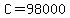 C=98000