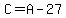 C=A-27