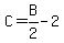 C=B%2F2-2