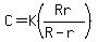 C=K%28Rr%2F%28R-r%29%29