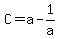 C=a-1%2Fa