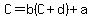 C=b%28C%2Bd%29%2Ba