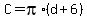 C=pi%2A%28d%2B6%29