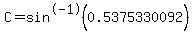 C=sin%5E-1%280.5375330092%29