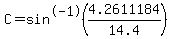 C=sin%5E-1%284.2611184%2F14.4%29