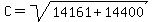 C=sqrt%2814161%2B14400%29