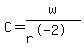 C=w%2F%28r%5E-2%29
