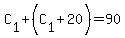 C%5B1%5D%2B%28C%5B1%5D%2B20%29+=90