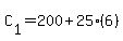 C%5B1%5D+=+200%2B25%286%29