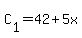 C%5B1%5D+=+42%2B5x