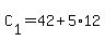 C%5B1%5D+=+42+%2B+5%2A12