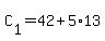C%5B1%5D+=+42+%2B+5%2A13