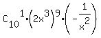 C%5B10%5D%5E1%2A%282x%5E3%29%5E9%2A%28-1%2Fx%5E2%29