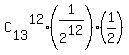 C%5B13%5D%5E12%2A%281%2F2%5E12%29%2A%281%2F2%29