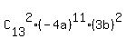 C%5B13%5D%5E2%2A%28-4a%29%5E11%2A%283b%29%5E2
