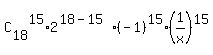 C%5B18%5D%5E15%2A2%5E%2818-15%29%2A%28-1%29%5E15%2A%281%2Fx%29%5E15