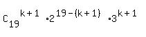 C%5B19%5D%5E%28k%2B1%29%2A2%5E%2819-%28k%2B1%29%29%2A3%5E%28k%2B1%29