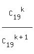 C%5B19%5D%5Ek%2FC%5B19%5D%5E%28k%2B1%29