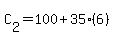 C%5B2%5D+=+100%2B35%286%29