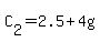C%5B2%5D+=+2.5+%2B+4g