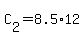 C%5B2%5D+=+8.5%2A12