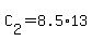 C%5B2%5D+=+8.5%2A13