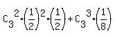 C%5B3%5D%5E2%2A%281%2F2%29%5E2%2A%281%2F2%29+%2B+C%5B3%5D%5E3%2A%281%2F8%29